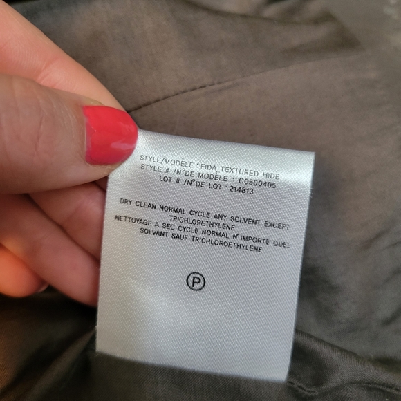 Theory Fida Lamb Leather Jacket Size Small Taupe - Picture 12 of 12